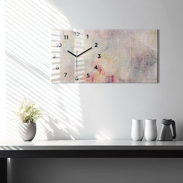 Horloge rectangulaire horizontale Abstraction peinte