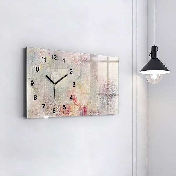 Horloge rectangulaire horizontale Abstraction peinte