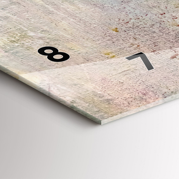 Horloge rectangulaire horizontale Abstraction peinte