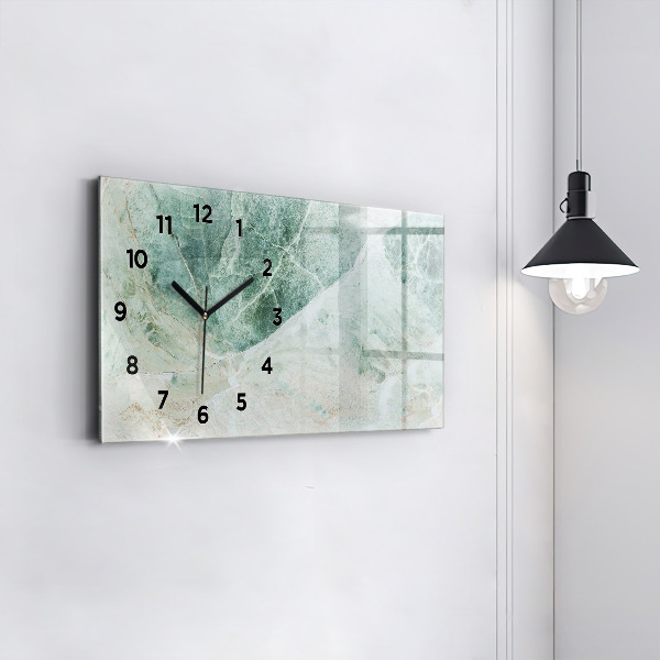 Horloge rectangulaire horizontale Texture de pierre de marbre