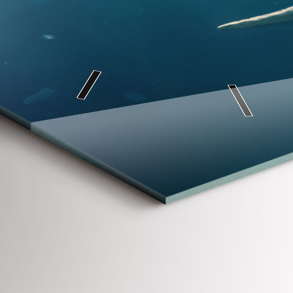 Horloge murale horizontale 'Éléphant nageant dans l''océan'