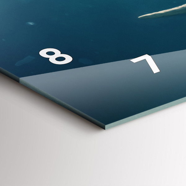 Horloge murale horizontale 'Éléphant nageant dans l''océan'