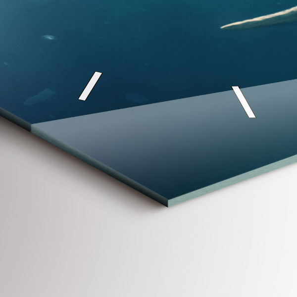 Horloge murale horizontale 'Éléphant nageant dans l''océan'