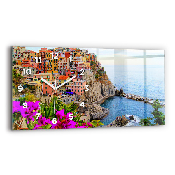 Horloge rectangulaire horizontale Côte des Cinque Terre
