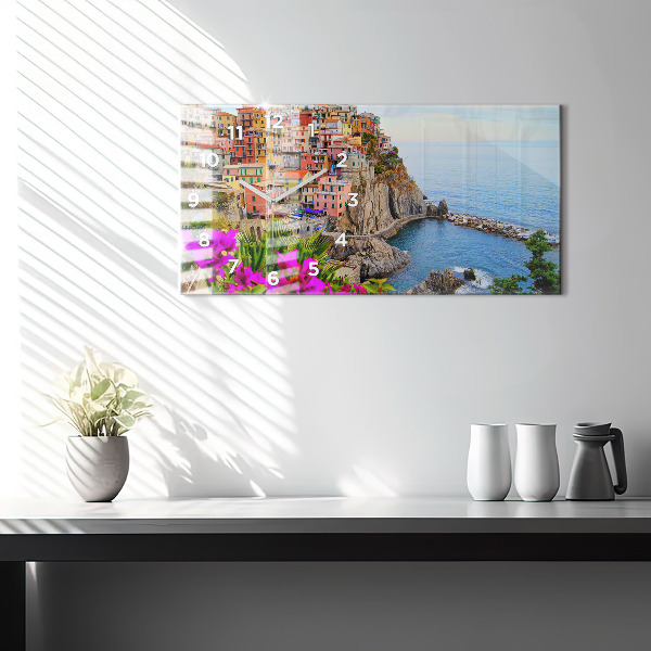 Horloge rectangulaire horizontale Côte des Cinque Terre