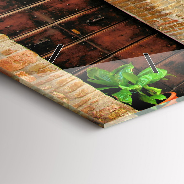 Horloge rectangulaire horizontale Une rue pittoresque