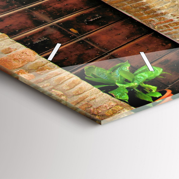 Horloge rectangulaire horizontale Une rue pittoresque