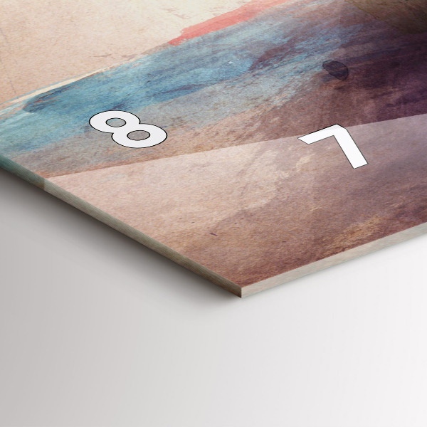 Horloge rectangulaire horizontale 'Portrait abstrait d''une femme'