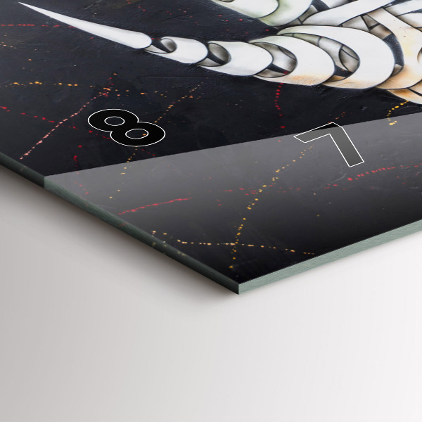 Horloge rectangulaire horizontale Rhinocéros abstrait