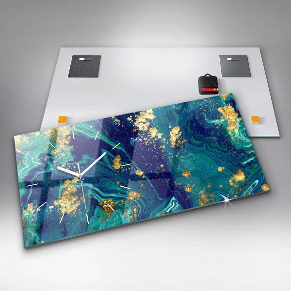 Horloge rectangulaire horizontale Abstraction moderne