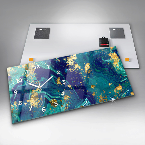 Horloge rectangulaire horizontale Abstraction moderne