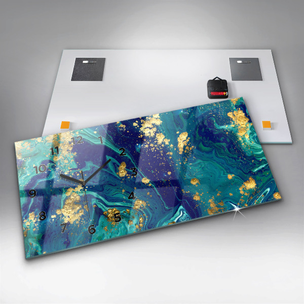 Horloge rectangulaire horizontale Abstraction moderne