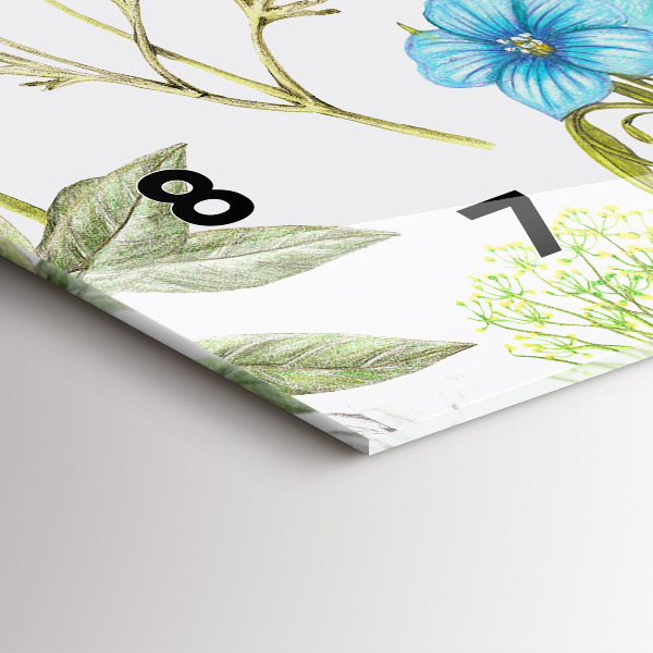 Horloge rectangulaire horizontale Composition florale