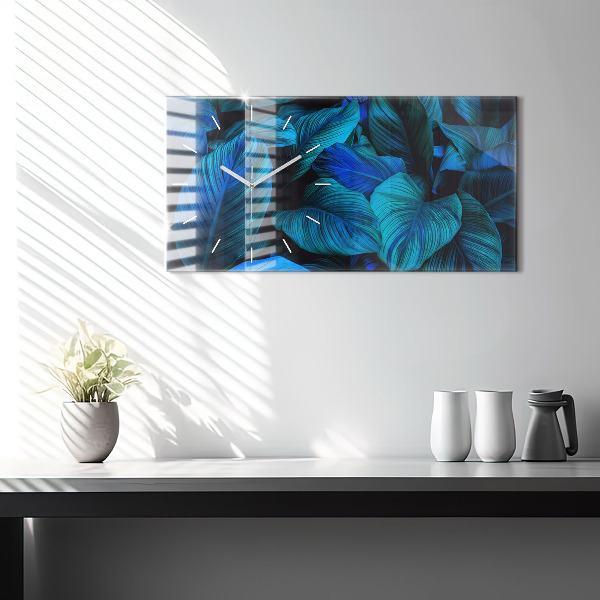 Horloge murale horizontale Nature tropicale