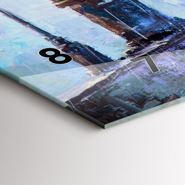 Horloge rectangulaire horizontale 'Art à l''huile'