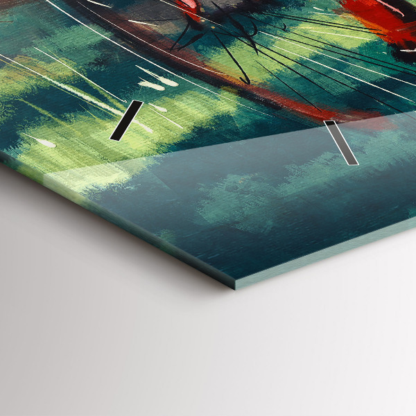 Horloge murale horizontale Vélo peint