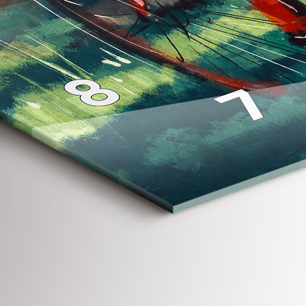 Horloge murale horizontale Vélo peint