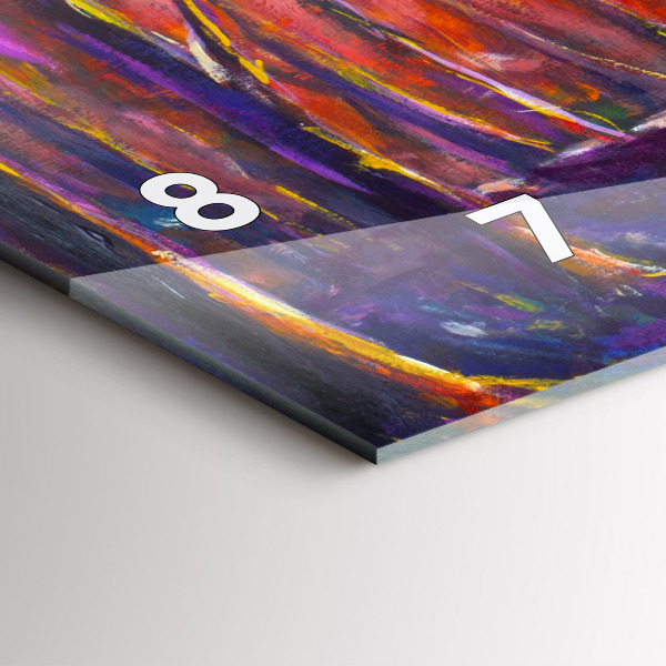 Horloge murale horizontale Couple dans la forêt