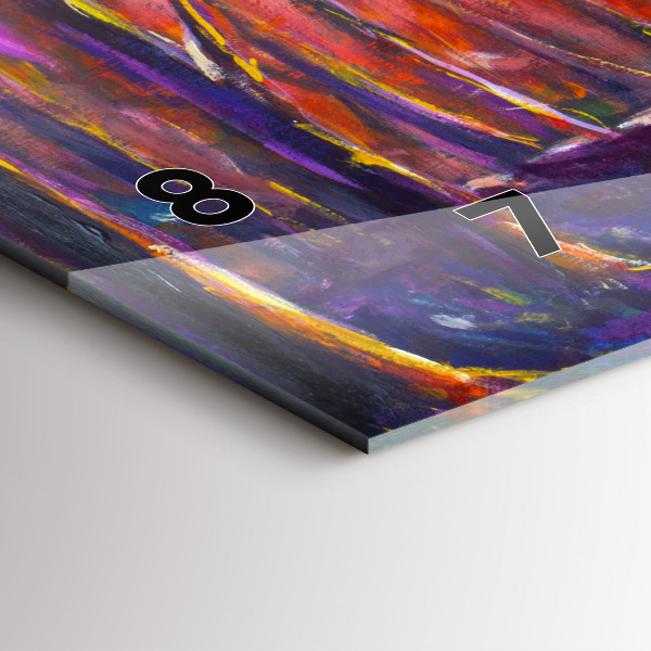 Horloge murale horizontale Couple dans la forêt