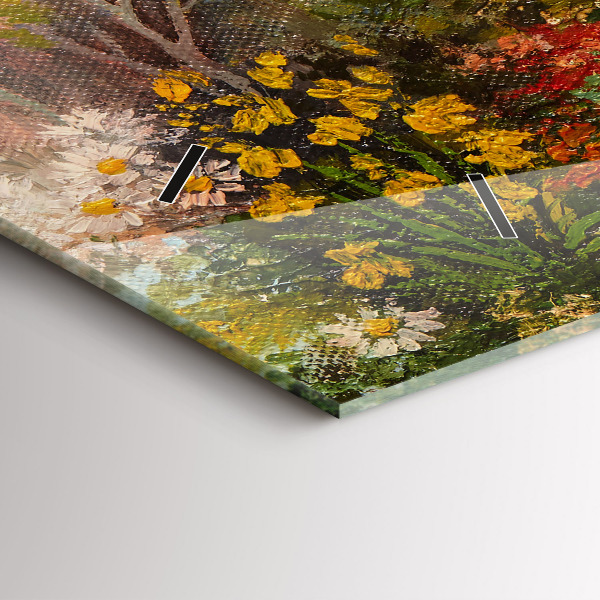 Horloge rectangulaire horizontale 'Composition de l''huile dans la forêt'