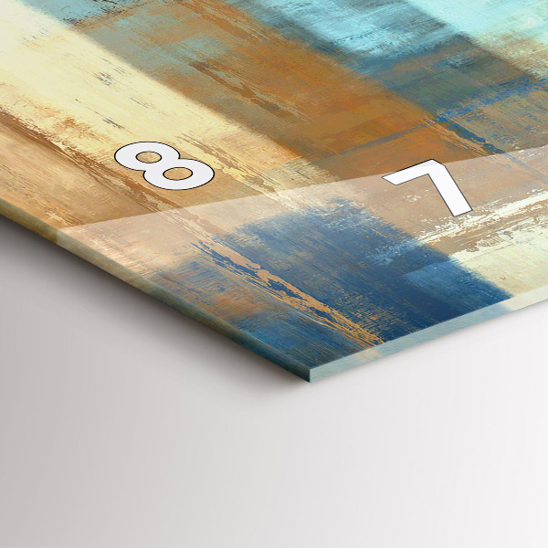 Horloge rectangulaire horizontale Fond coloré - abstrait