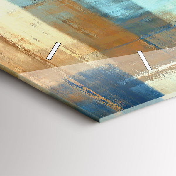 Horloge rectangulaire horizontale Fond coloré - abstrait