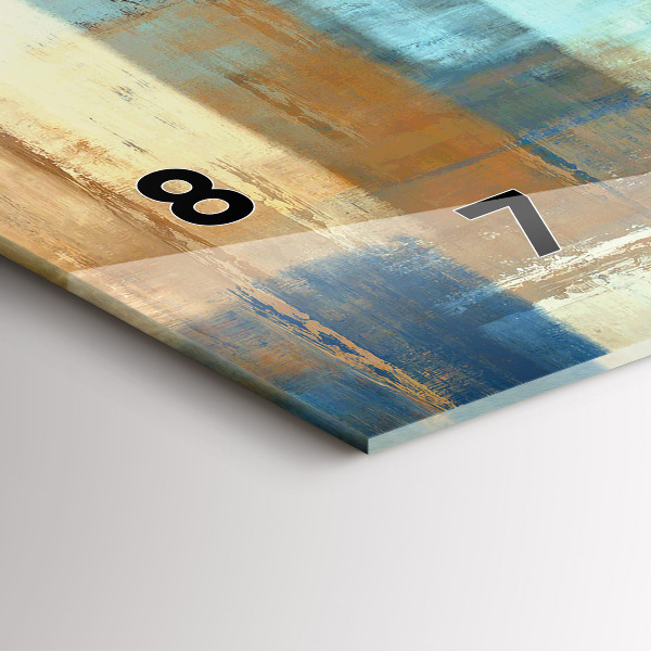 Horloge rectangulaire horizontale Fond coloré - abstrait