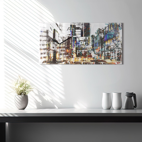 Horloge rectangulaire horizontale La ville de New York
