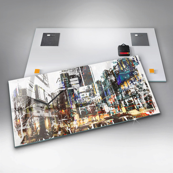 Horloge rectangulaire horizontale La ville de New York