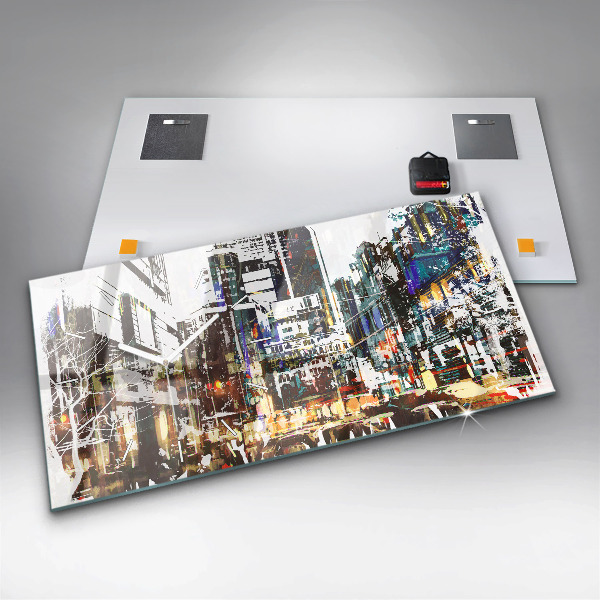 Horloge rectangulaire horizontale La ville de New York