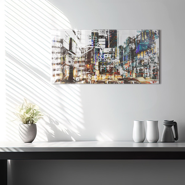 Horloge rectangulaire horizontale La ville de New York