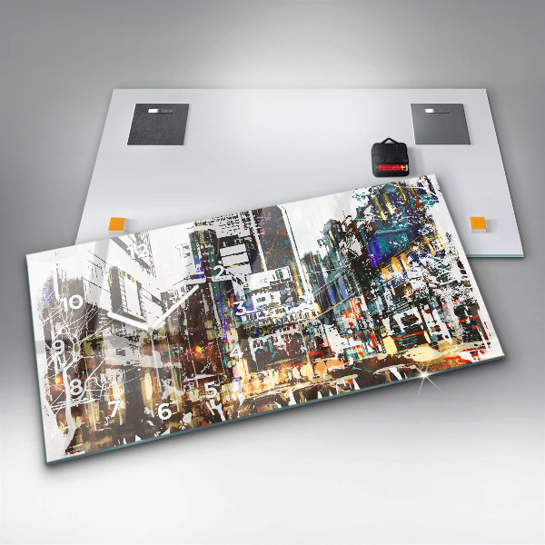Horloge rectangulaire horizontale La ville de New York