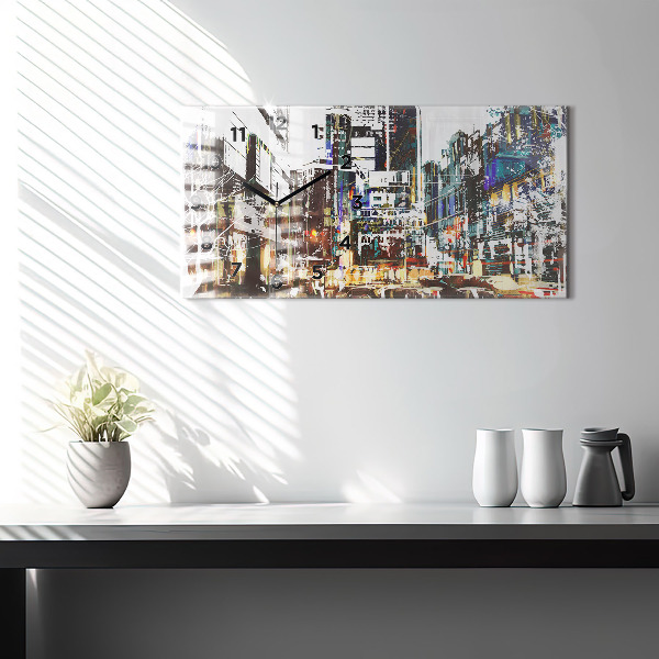 Horloge rectangulaire horizontale La ville de New York