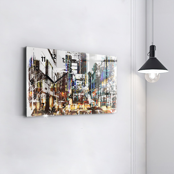 Horloge rectangulaire horizontale La ville de New York
