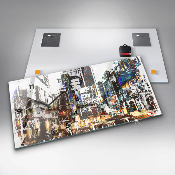 Horloge rectangulaire horizontale La ville de New York