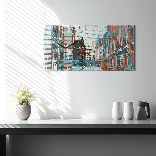 Horloge rectangulaire horizontale Art de rue