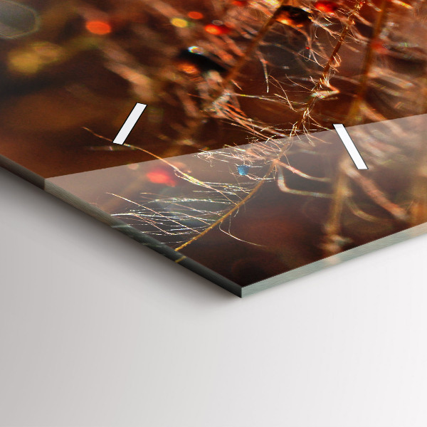 Horloge rectangulaire horizontale Pissenlit avec rosée