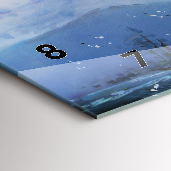 Horloge rectangulaire horizontale 'Un bateau sur l''eau'