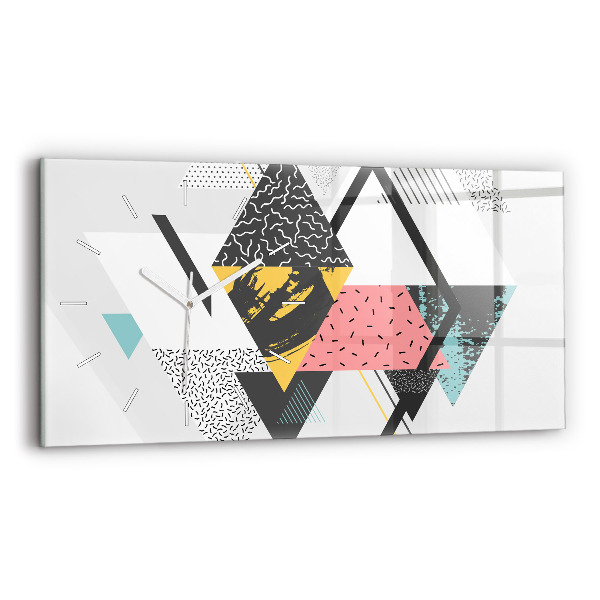 Horloge rectangulaire horizontale Motif géométrique
