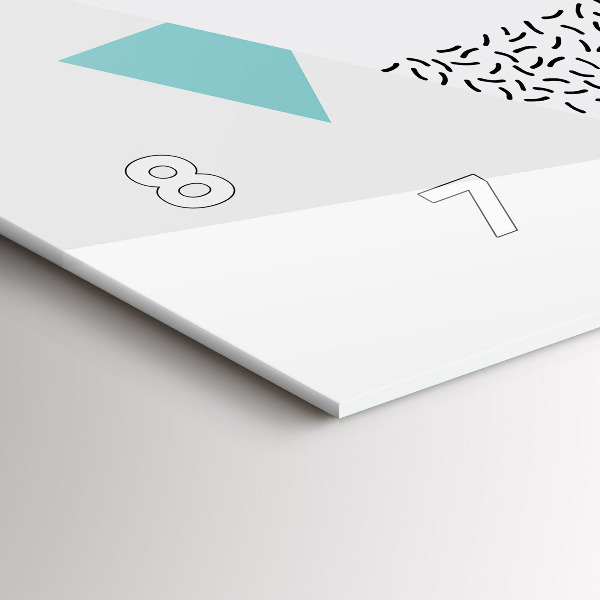 Horloge rectangulaire horizontale Motif géométrique