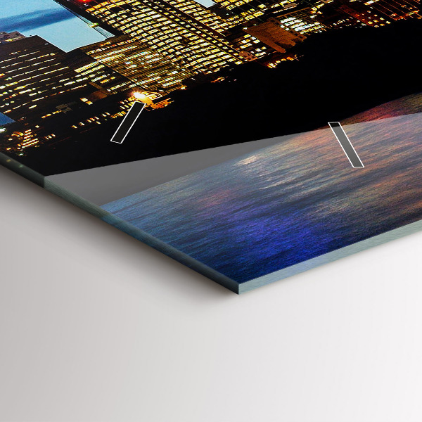 Horloge rectangulaire horizontale Sydney le soir