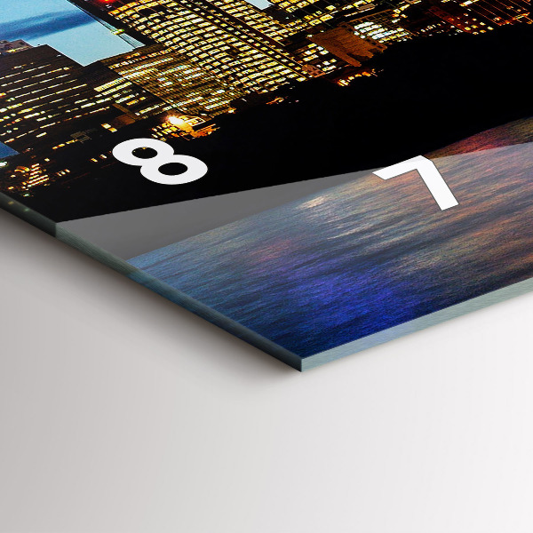 Horloge rectangulaire horizontale Sydney le soir