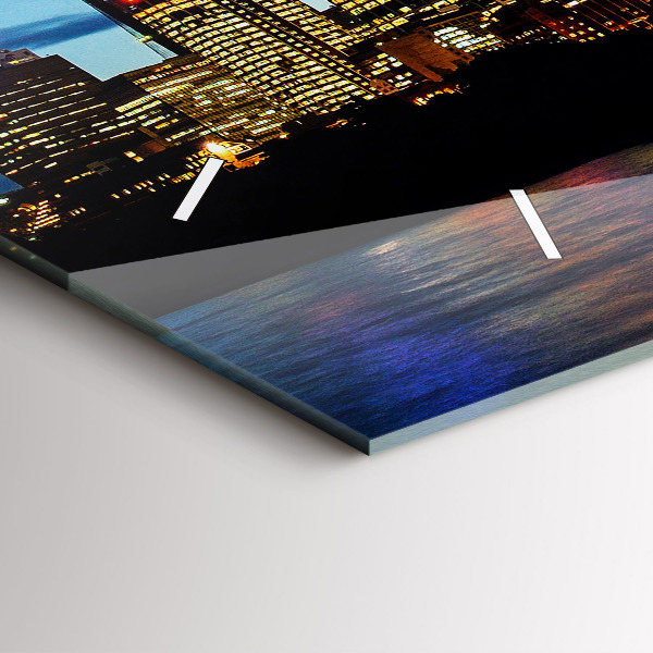 Horloge rectangulaire horizontale Sydney le soir