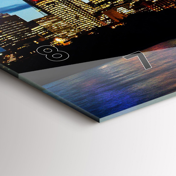 Horloge rectangulaire horizontale Sydney le soir