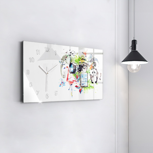 Horloge rectangulaire horizontale Zoologiste