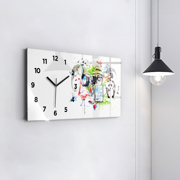 Horloge rectangulaire horizontale Zoologiste