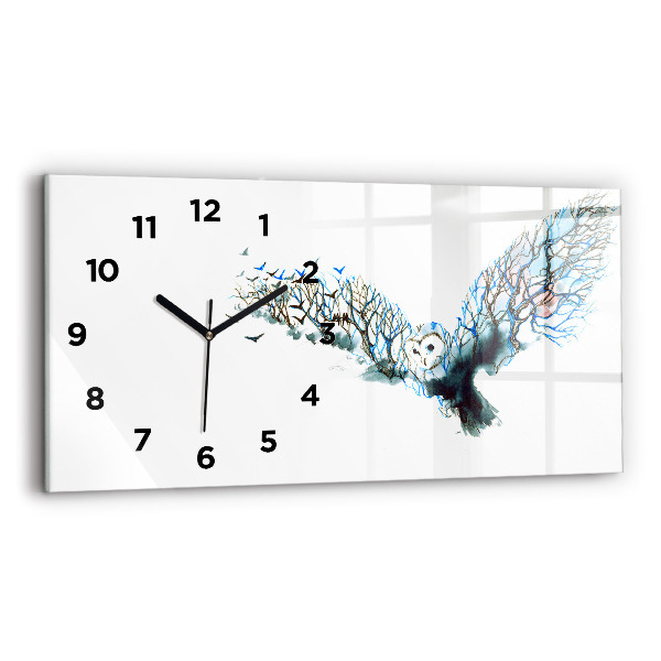Horloge rectangulaire horizontale Liberté et nature des oiseaux