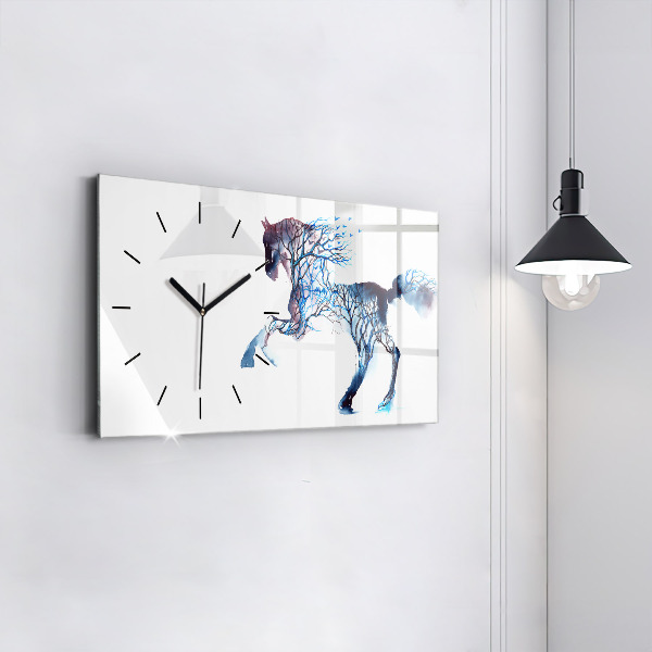 Horloge rectangulaire horizontale Altruisme de la nature animale