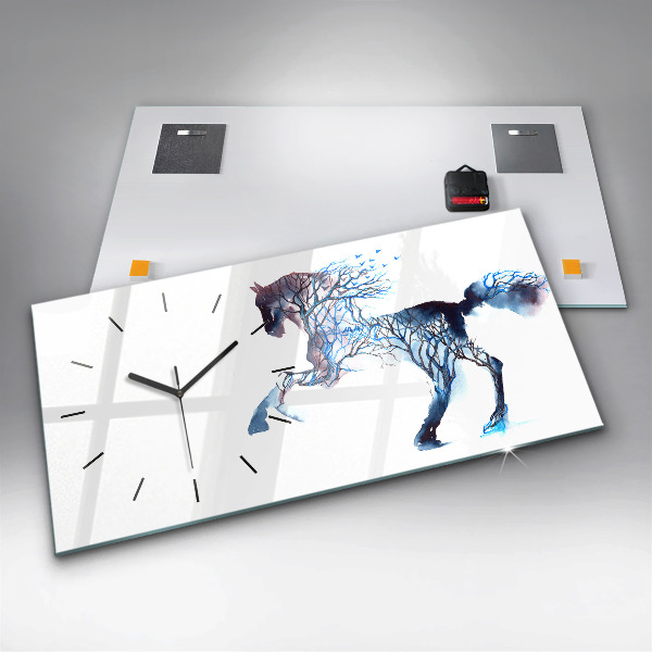 Horloge rectangulaire horizontale Altruisme de la nature animale