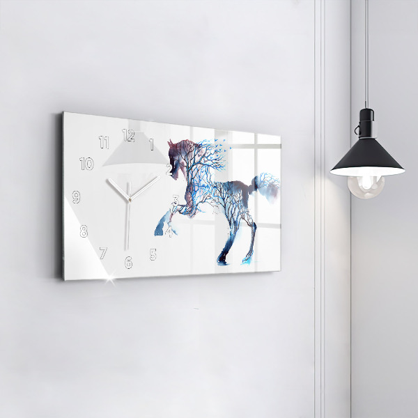 Horloge rectangulaire horizontale Altruisme de la nature animale